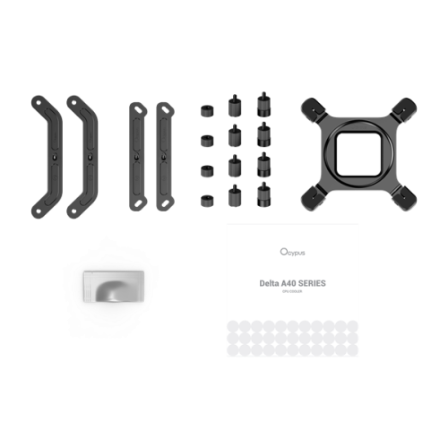 Ocypus Delta A40 BK ARGB, 120mm ARGB FAN, Top Panel, 4 HEAT PIPES, 4-PIN PWM, 500-2000 RPM, 29DBA, HYDRO BEARING, LGA115X/1200/1700/18XX, AM4/AM5