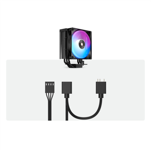 Ocypus Delta A40 BK ARGB, 120mm ARGB FAN, Top Panel, 4 HEAT PIPES, 4-PIN PWM, 500-2000 RPM, 29DBA, HYDRO BEARING, LGA115X/1200/1700/18XX, AM4/AM5