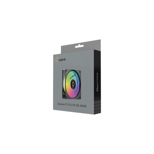 Ocypus Gamma F12 Elite BK ARGB, 120x120x25mm, 4-PIN PWM, 600-1800 RPM, 26 DBA MAX, HYDRO BEARING