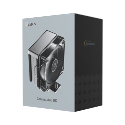 Ocypus Gamma A40 BK, 100mm FAN, Top Panel, 4 HEAT PIPES, 4-PIN PWM, 600-2400 RPM, 29DBA, HYDRO BEARING, LGA115X/1200/1700/18XX, AM4/AM5