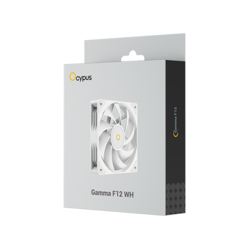 Ocypus Gamma F12 WH, 120x120x25mm, 3-PIN, 1300 RPM, 24.5 DBA MAX, HYDRO BEARING