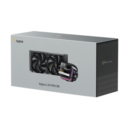Ocypus Sigma L24 PRO BK, 240mm, LCD Pump, 2x120mm FDB fans, LGA115X/1200/1700/18XX, AM4/AM5