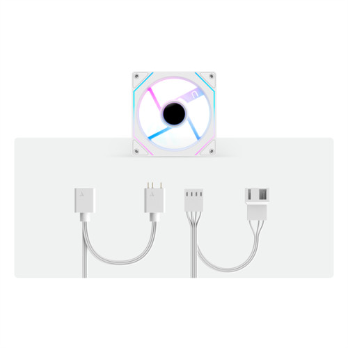 Ocypus Gamma F12 WH ARGB REVERSE BLADE, 120x120x25mm, 4-PIN PWM, 800-1600 RPM, 31 DBA MAX, HYDRO BEARING