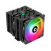 ID-COOLING SE-207-XT ARGB LGA20XX/1700/1200/115X/AM5/AM4 (8шт/кор, TDP 280W, PWM, черный, 7 тепл.трубок + медная база, 2 x FAN 120mm,  Addressable RGB LED) RET