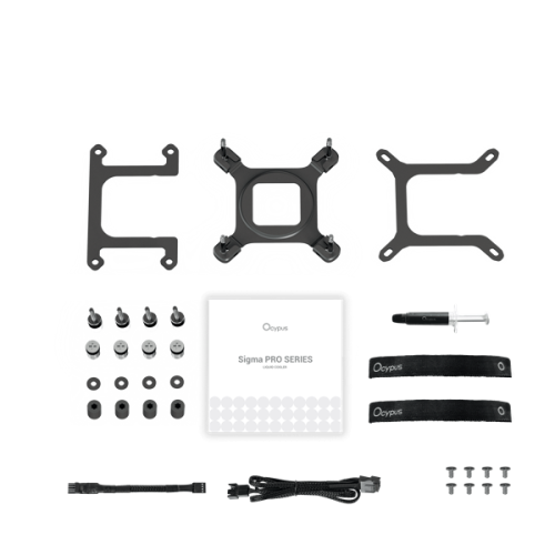 Ocypus Sigma L24 PRO BK, 240mm, LCD Pump, 2x120mm FDB fans, LGA115X/1200/1700/18XX, AM4/AM5
