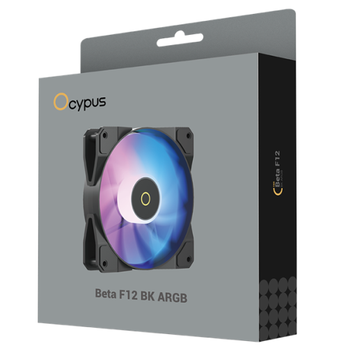 Ocypus Beta F12 BK ARGB, 120x120x25mm, 3-PIN, 800-1600 RPM, 29 DBA MAX, HYDRO BEARING