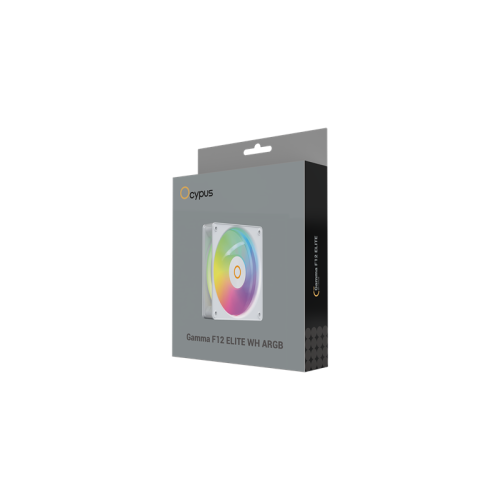 Ocypus Gamma F12 Elite WH ARGB, 120x120x25mm, 4-PIN PWM, 600-1800 RPM, 26 DBA MAX, HYDRO BEARING