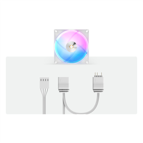 Ocypus Delta F12 WH ARGB 3 IN 1, 120x120x25mm, 4-PIN PWM, 500-2000 RPM, 29 DBA MAX, HYDRO BEARING