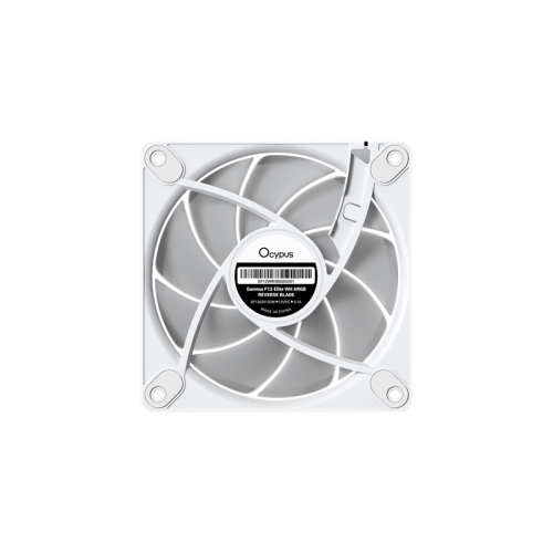 Ocypus Gamma F12 Elite WH ARGB REVERSE BLADE, 120x120x25mm, 4-PIN PWM, 600-1800 RPM, 26 DBA MAX, HYDRO BEARING