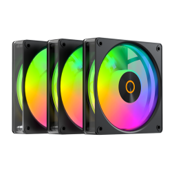 Ocypus Gamma F12 Elite BK ARGB REVERSE BLADE 3 IN 1, 120x120x25mm, 4-PIN PWM, 600-1800 RPM, 26 DBA MAX, HYDRO BEARING