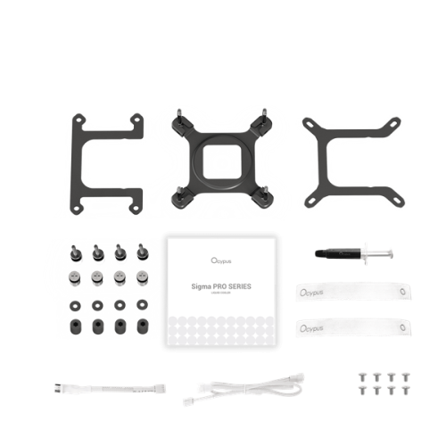 Ocypus Sigma L24 PRO WH, 240mm, LCD Pump, 2x120mm FDB fans, LGA115X/1200/1700/18XX, AM4/AM5
