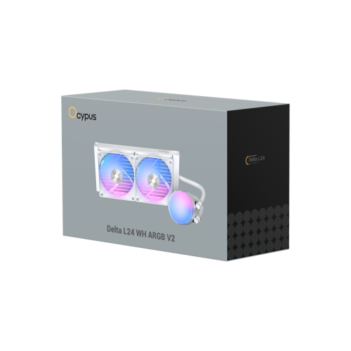 Ocypus Delta L24 WH ARGB V2, 240mm, ARGB Pump,2x120mm ARGB fans, LGA115X/1200/1700/18XX, AM4/AM5