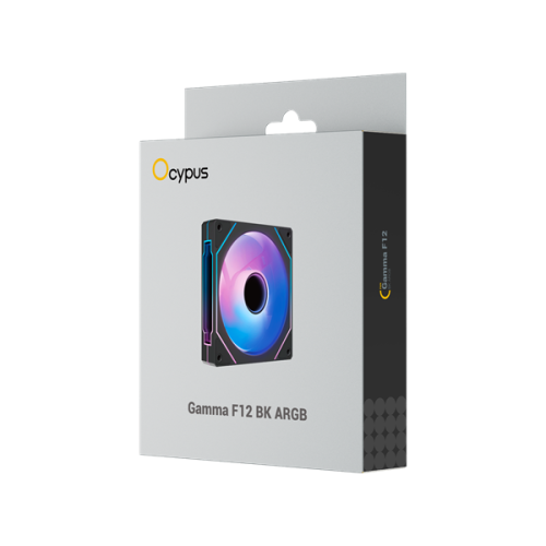 Ocypus Gamma F12 BK ARGB, 120x120x25mm, 4-PIN PWM, 800-1600 RPM, 31 DBA MAX, HYDRO BEARING