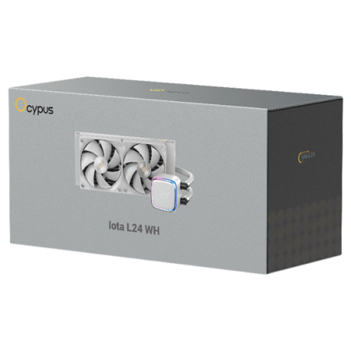 Ocypus Iota L24 WH, 240mm, Display Pump, 2x120mm FDB fans, LGA115X/1200/1700/18XX, AM4/AM5