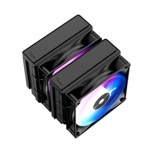 Ocypus Delta A62 BK ARGB, 2x120mm ARGB FAN, Top Panel, 6 HEAT PIPES, 4-PIN PWM, 500-2000 RPM, 29DBA, HYDRO BEARING, LGA115X/1200/1700/18XX, AM4/AM5