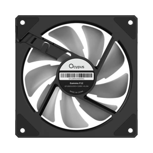 Ocypus Gamma F12 BK ARGB REVERSE BLADE, 120x120x25mm, 4-PIN PWM, 800-1600 RPM, 31 DBA MAX, HYDRO BEARING