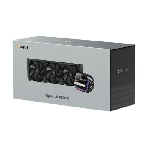Ocypus Sigma L36 PRO BK, 360mm, LCD Pump, 3x120mm FDB fans, LGA115X/1200/1700/18XX, AM4/AM5