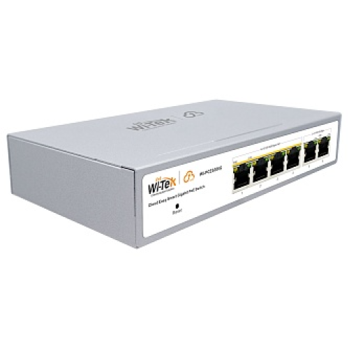 Wi-Tek WI-PCES306G, настраиваемый PoE 60Вт, порты 4 PoE GE + 2GE, Easy Smart