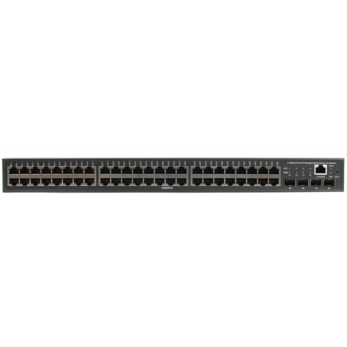OSNOVO SW-48G4X-1L Управляемый L3 коммутатор Gigabit Ethernet на 48xRJ45 + 4x10G SFP+ Uplink. Порты: 48 x GE (10/100/1000Base-T) + 4 x 1G/10G SFP+ Uplink, Консольный порт, Уровень управления L3 (Full