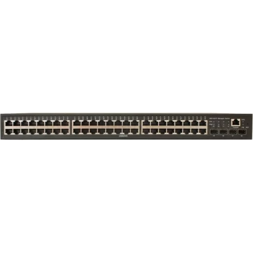 OSNOVO SW-48G4X-2L Управляемый L3 PoE коммутатор на 48xGE RJ-45 + 4х10G SFP+ порта. Порты: 4 x GE (10/100/1000 Base-T) с PoE (до 90W, A+B) + 44 x GE (10/100/1000 Base-T) с поддержкой PoE (IEEE 802.3af