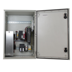 OSNOVO OSP-46TB1(SW-80822/ILR) Уличный управляемый (L2+) коммутатор на 10 портов с термостабилизацией и резервным питанием на базе уличной станции OSNOVO OSP-46TB1. Порты: 8 x GE (10/100/1000Base-T) с