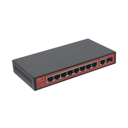 Wi-Tek WI-PCES308GF настраиваемый PoE 60Вт, порты 8 PoE GE + 1 GE + 1 SFP, Easy Smart