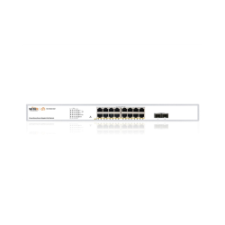 Wi-Tek WI-PCES318GF, настраиваемый PoE 250Вт, порты 16 PoE GE + 2 SFP, Easy Smart