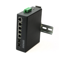 OSNOVO SW-80402-IL(port 90W,360W) Промышленный управляемый (L2+) PoE коммутатор Gigabit Ethernet на 6 портов. Порты: 4 x GE (10/100/1000Base-T) с PoE (до 90W) + 2 x GE SFP (1000Base-T). Уровень управл