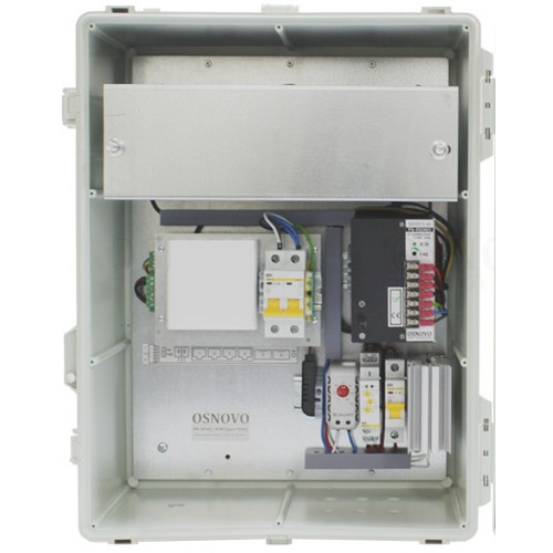 OSNOVO SW-80402-WMU(port 90W) Уличный Web-управляемый PoE коммутатор на 6 портов с термостабилизацией и резервным питанием (АКБ - 7Ач). Порты: 4 x GE (10/100/1000Base-T) с PoE (до 90W) + 2 x GE SFP (1