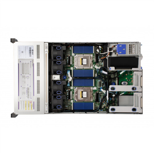 SNR-SR2412LE Rack 2U, 2xAMD EPYC SP5, 24xDDR5/5600MHz(upto 6TB), 12xHDD LFF/SFF SATA/SAS + 2xSFF rear, 2x M.2 (2280 / 22110), noRAID, 8xPCIe 5.0/4.0, 2x1GbE, 2x1300W, Rails.