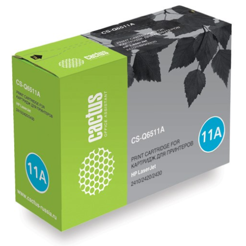 Cactus CS-Q6511A Q6511A черный (6000стр.) для HP LJ 2410/2420/2430