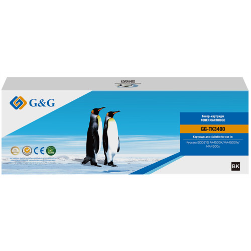 G&G toner cartridge для Kyocera ECOSYS PA4500X/MA4500ifx/MA4500x 12 500 стр. TK-3400 1T0C0Y0NL0 с чипом гарантия 36 мес.