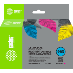 Cactus CS-3JA24AE 963 пурп.пигм. (11мл) для HP OfficeJet 9010/9012/9013/9014/9015/9016/9019/9020/9025 с чипом