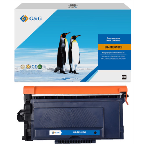 G&G toner-cartridge для Brother HL-L6410DN/L6415DN/MFC-L6910DN/L6915DN/EX910 с чипом 25 000 стр. TN-3610XL гарантия 36 мес. распродажа!