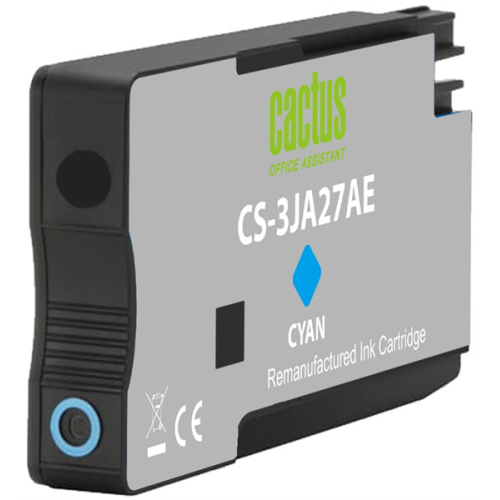 Cactus CS-3JA27AE 963XL голуб.пигм. (25.5мл) для HP OfficeJet Pro 9010/9010e/9012/9014/9015/9016/9019 с чипом