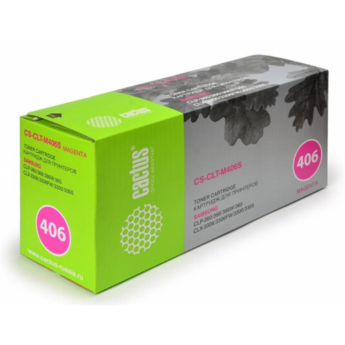 Cactus CS-CLT-M406S CLT-M406S пурпурный (1000стр.) для Samsung CLP-360/365/CLX-3300/3305
