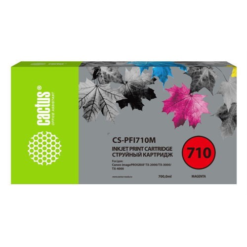 Cactus CS-PFI710M PFI-710M пурп.пигм. (700мл) для Canon imagePROGRAF TX-2000/TX-3000/TX-4000