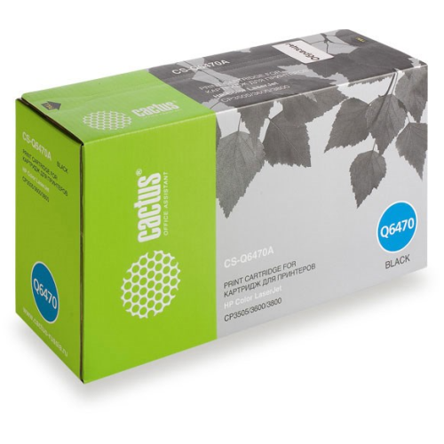 Cactus CS-Q6470A Q6470A черный (6000стр.) для HP CLJ CP3505/3600/3800