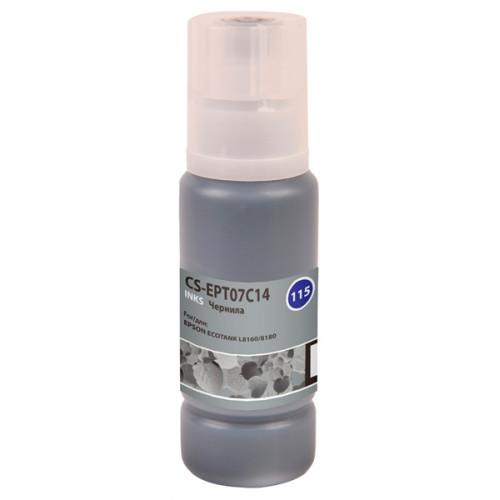 Cactus CS-EPT07C14 115BK черный пигментный70мл для Epson ECOTANK L8160/8180