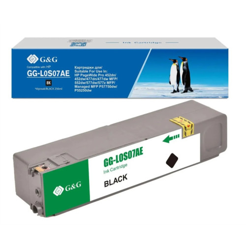 Cartridge G&G для HP 973X PageWide увеличенной емкости, для PW Pro 477/452, черный (10000 стр.)