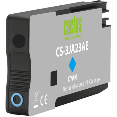 Cactus CS-3JA23AE 963 голуб.пигм. (11мл) для HP OfficeJet 9010/9012/9013/9014/9015/9016/9019/9020/9025 с чипом