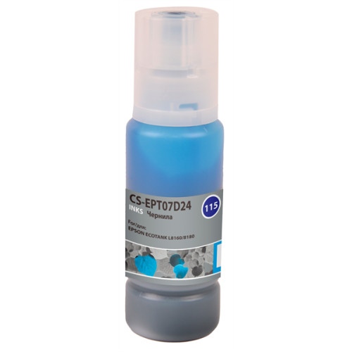 Cactus CS-EPT07D24 115C голубой70мл для Epson ECOTANK L8160/8180