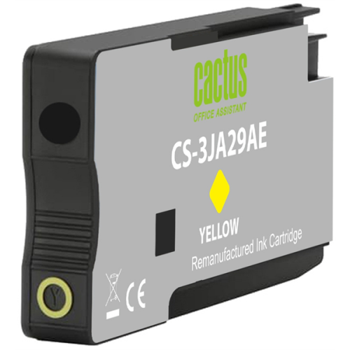 Cactus CS-3JA29AE 963XL желт.пигм. (25.5мл) для HP OfficeJet Pro 9010/9010e/9012/9014/9015/9016/9019 с чипом