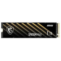 MSI SSD SPATIUM M461 1TB M.2 2280 PCle 4.0 NVMe R5000/W3200MB/s 3D NAND TLC MTBF 1.5M 630000/750000 IOPS 250TBW