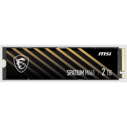 MSI SSD SPATIUM M461 2TB M.2 2280 PCle 4.0 NVMe R5000/W3200MB/s 3D NAND TLC MTBF 1.5M 680000/880000 IOPS 450TBW