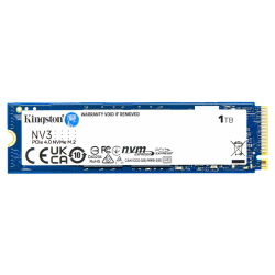 Kingston SSD 1TB NV3 M.2 2280 NVMe Gen4x4 R6000/W4000MB/s MTBF 2M 320TBW Retail 1 year