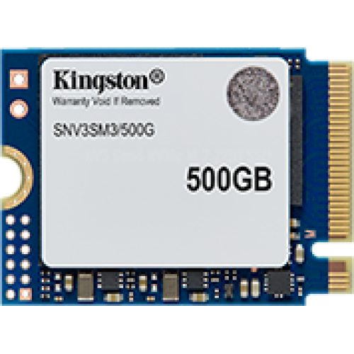 Kingston SSD 500GB NV3 M.2 2230 NVMe Gen4x4 R5000/W3000MB/s 3D NAND MTBF 2M 160TBW Retail 1 year
