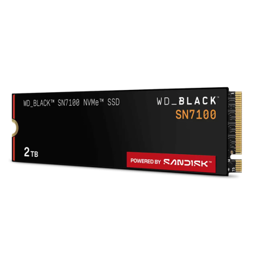 Western Digital Black SSD SN7100 M2.2280 PCIe 4.0 2Tb, 7250MBs/6900MBs, TBW 1200, WDS200T4X0E, 1 year