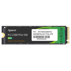 Apacer SSD AS2280P4U 2TB M.2 2280 PCIe Gen3x4, R3500/W3000 Mb/s, 3D NAND, MTBF 1.8M, NVMe, 1300TBW, Retail, 5 years (AP2TBAS2280P4U-1)