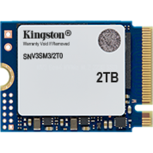 Kingston SSD 2000GB NV3 M.2 2230 NVMe Gen4x4 R6000/W5000MB/s 3D NAND MTBF 2M 640TBW Retail 1 year